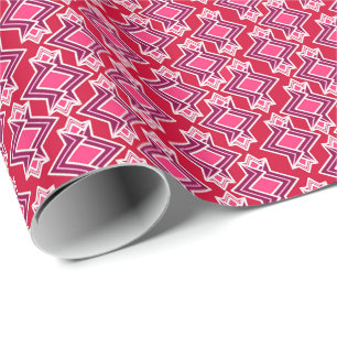 Art Deco Wallpaper Pattern, Burgundy Wine Wrapping Paper