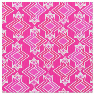 Art Deco Wallpaper Pattern, Fuchsia Pink Fabric