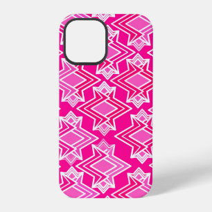 Art Deco Wallpaper Pattern, Fuchsia Pink iPhone 12 Pro Case