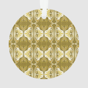 Art Deco wallpaper pattern - gold and white Ornament