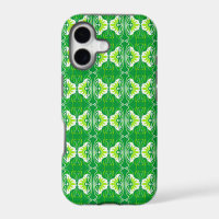 Art Deco wallpaper pattern - green and white