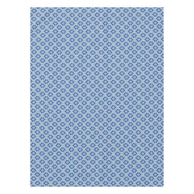 Art Deco Wallpaper Pattern, Grey / Grey and Blue Tablecloth (Front)