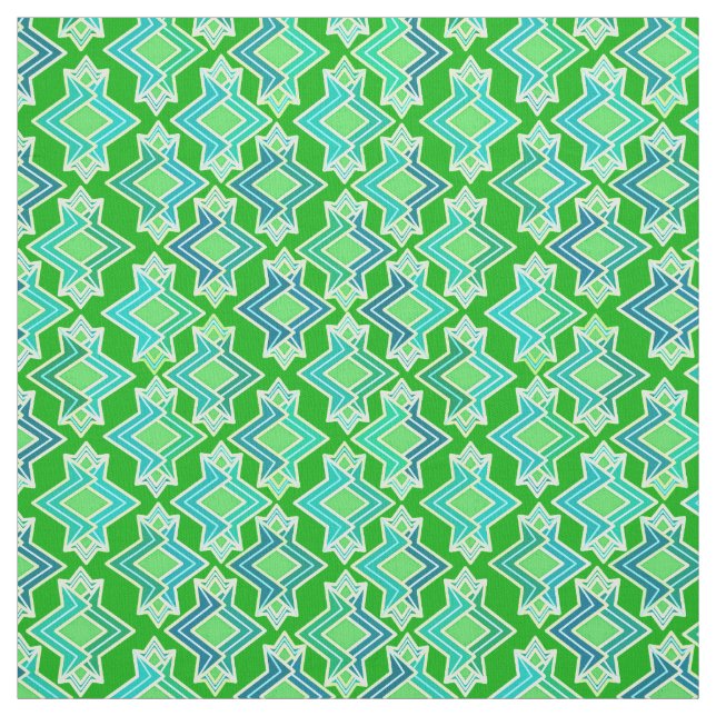 Art Deco Wallpaper Pattern, Jade Green Fabric (Swatch)