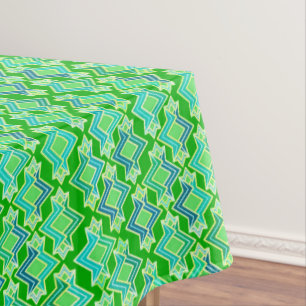 Art Deco Wallpaper Pattern, Jade Green Tablecloth