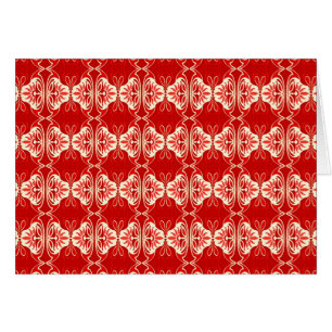 Art Deco wallpaper pattern - red and white