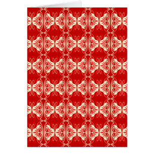 Art Deco wallpaper pattern - red and white