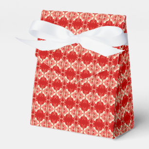 Art Deco wallpaper pattern - red and white Favour Box