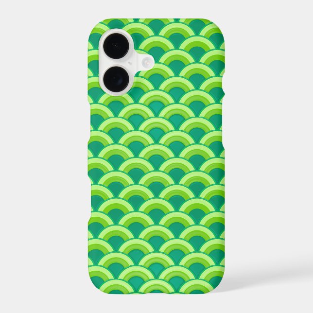 Art Deco wave pattern - jade green (Back)