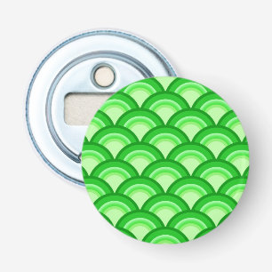 Art Deco wave pattern - jade green Bottle Opener