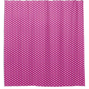 Art Deco wave pattern - magenta and pink Shower Curtain