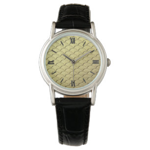 Art Deco wave pattern - metallic gold Watch