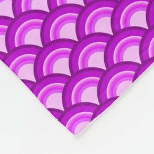 Art Deco wave pattern - shades of orchid Fleece Blanket