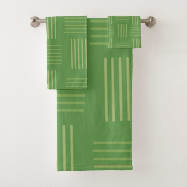 Art Deco Weave Bath Towel Set (Insitu)