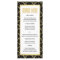 Art Deco Wedding Black White Gold Slim Dinner Menu