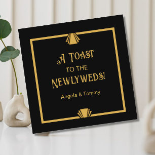 Art Deco Wedding Coasters Personalised Gatsby