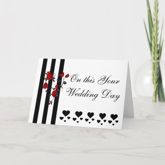 ART DECO WEDDING DAY GREETING CARD (Front)
