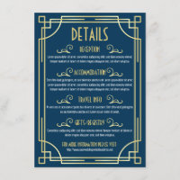 Art Deco Wedding Details Map Accommodation Info