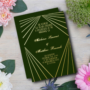 Art Deco Wedding Emerald Green Gold 