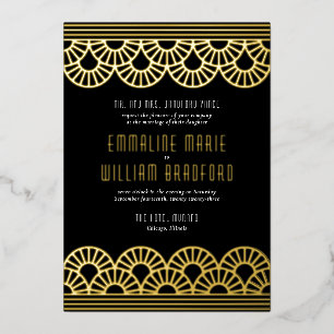 Art Deco Wedding Fan Gold