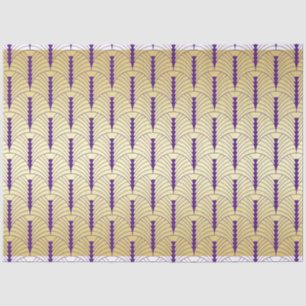 Art Deco Wedding Gold Purple Palmetto Pattern Tissue Paper