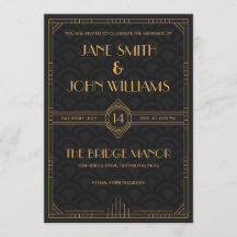 Art Deco Wedding Invitation