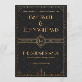Art Deco Wedding Invitation