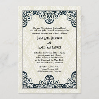 Art Deco Wedding Invitation