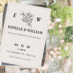 Art Deco Wedding Invitation Template