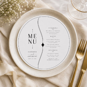 Art Deco Wedding Menu Card