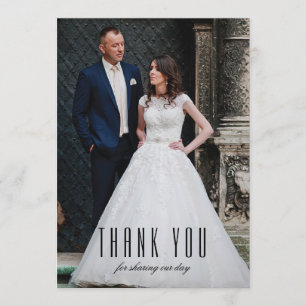 Art Deco Wedding Photo Thank You Cards