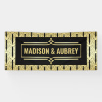 Art Deco Wedding Reception Dinner Party Gold Black
