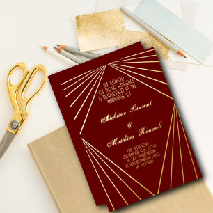 Art Deco Wedding Red and Gold