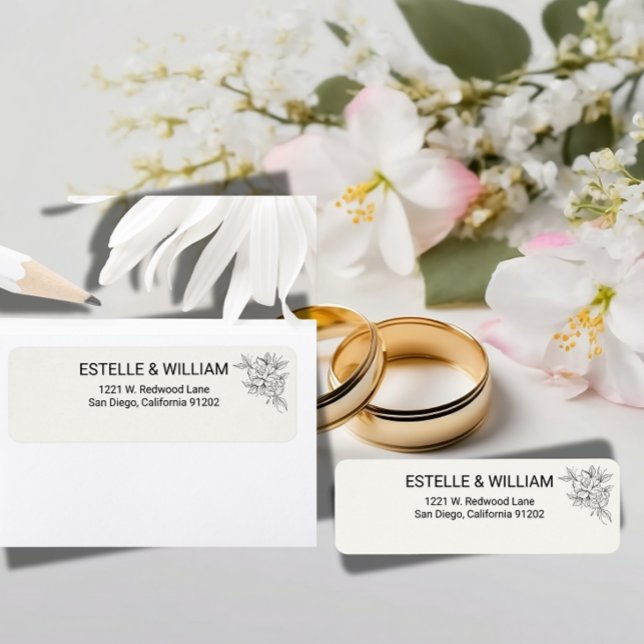 Art Deco Wedding Return Address Label  (Creator Uploaded)