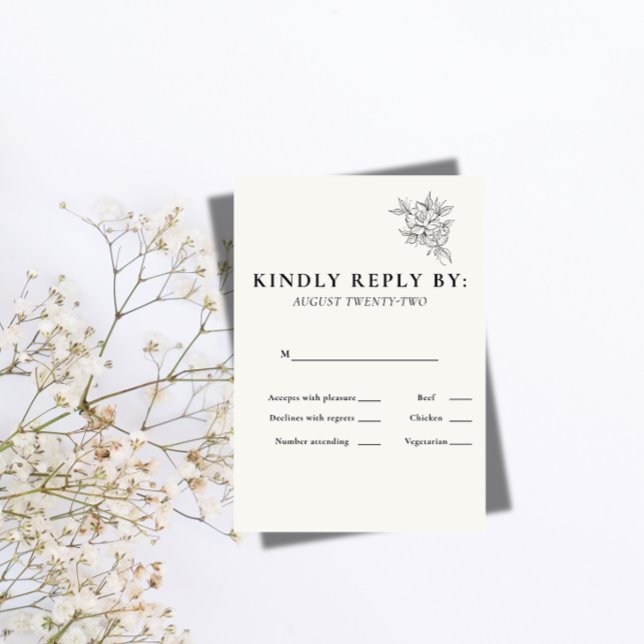 Art Deco Wedding RSVP Card  (Creator Uploaded)