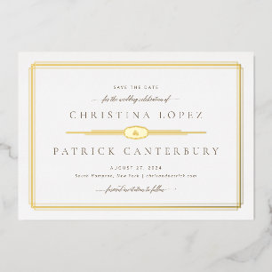 Art Deco Wedding Save The Date