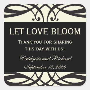 Art Deco Wedding Seed Packet Labels