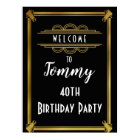 Art deco welcome Poster Birthday party