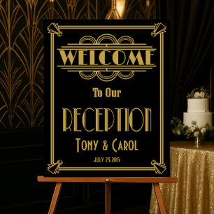 Art Deco Welcome to our Reception  print