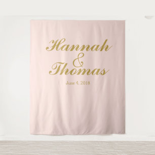 Art deco welcome wedding photo booth back drop tapestry