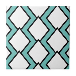 Art Deco White Diamonds Tile 2