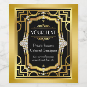 Art Deco Wine Bottle Labels