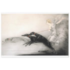 Art Deco Woman and Her Dogs Decoupage Paper