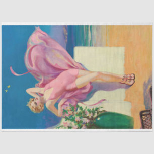 Art Deco Woman Beach Artwork  Tissue Paper