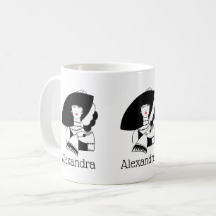 Art Deco Woman In Big Hat Gloves RL Coffee Mug