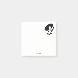 Art Deco Woman In Big Hat Gloves RL Post-it Notes