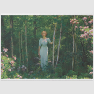 Art Deco Woman Painting Tissue Paper