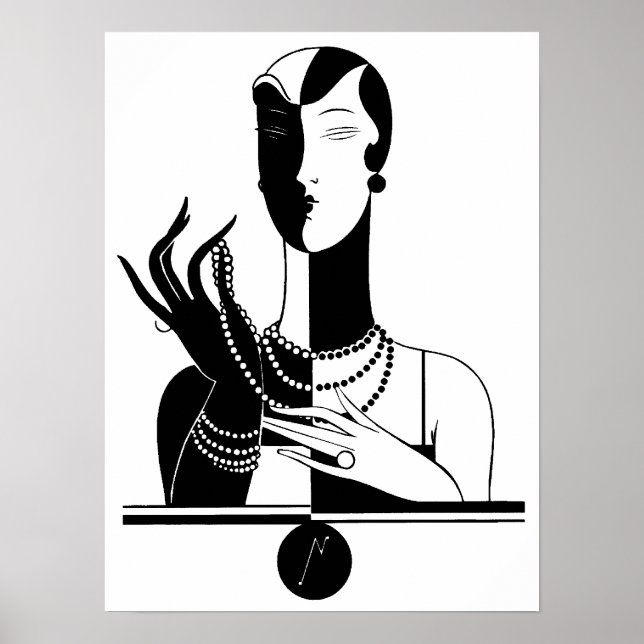 Art Deco Woman Poster (Front)