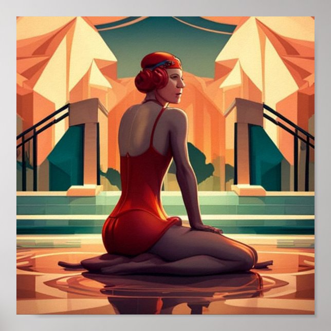 art deco woman poster (Front)