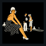 Art Deco Woman Shoes Polka Dot Black Poster<br><div class="desc">This image was originally part of a 1930 ad for White Kid Shoes from the Amalgamated Leather Companies,  Inc. Today they make their way on to products perfect for home,  office and the journey in between.</div>