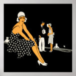 Art Deco Woman Shoes Polka Dot Black Poster<br><div class="desc">This image was originally part of a 1930 ad for White Kid Shoes from the Amalgamated Leather Companies,  Inc. Today they make their way on to products perfect for home,  office and the journey in between.</div>